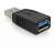 Delock USB 3.0 A male to A female adapter, black