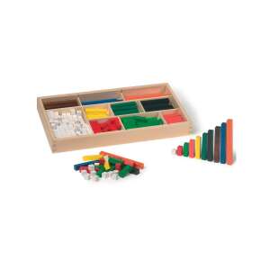 Számolós rudak bețe de numărat din lemn cu tavă, jucărie matematică educațională - Jocuri educative pentru școlari