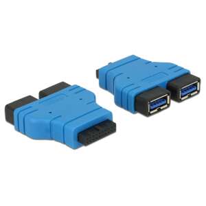 Delock adapter USB 3.0 pin header anya &gt; 2 x USB 3.0 Type-A anya - párhuzamosan 75324011 