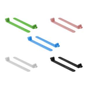 Delock Silikon-Kabelbinder wiederverwendbar im 10er-Pack, farblich sortiert 57343783 Kabelbinder