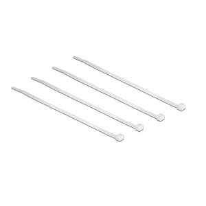 Delock transparent cable ties, 200mm long, 3.6mm wide, 100 pack - Electrical Installation