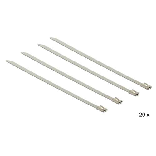 Delock Edelstahl-Kabelbinder, 150 x 4,6 mm (H x B), 20 Stück