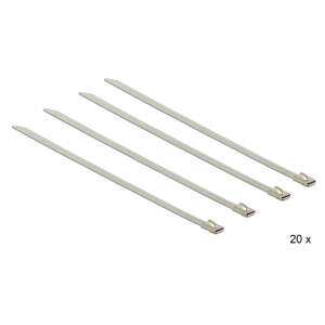 Delock Rozsdamentes acél kábelkötegelők, 150 x 4,6 mm (H x Sz), 20 darab 57820713 