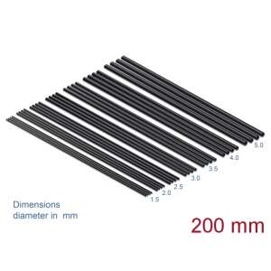 Delock hőre zsugorodó csőkészlet, 28 darabos, 200 mm hosszúságú, fekete színű, különböző átmérőkkel - Optikai kábel