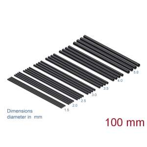 Delock hőre zsugorodó csőkészlet, 28 darabos, 100 mm hosszú, fekete, különböző átmérők - Optikai kábel
