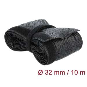Delock Fonott kábelharisnya tépőzárral 10 m x 32 mm fekete 91247828