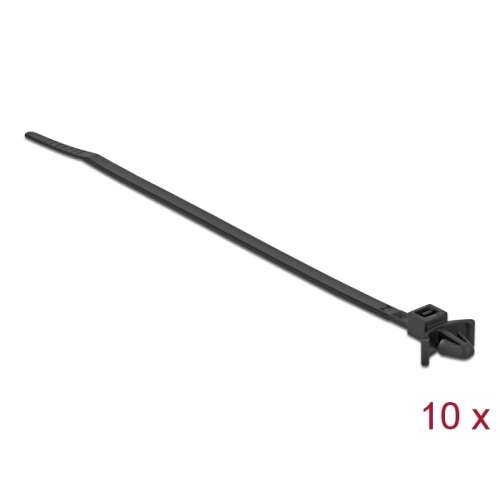 Delock Kábelkötöző hosszító kapoccsal Hz 160 x Sz 4 mm fekete 10 darab