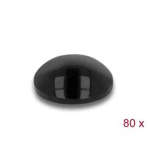 Delock fekete öntapadós gumi lábak - 6x2mm, 80 darab - Adatkábel