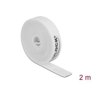 Delock Velcro fehér ragasztó szalag guriga Hx 2 m x Sz 15 mm