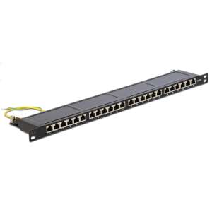 Delock 19" Patch Panel 24 Port Cat.6 0,5 U fekete 91248131