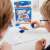 Children using Paw Patrol stamp set with 7 stamps, ink pad, coloring book and pencils