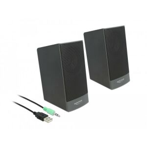 Delock USB stereo 2.0 speaker with 3.5 mm stereo jack and USB power supply