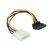 Delock 15-pin SATA HDD (right angle) - 4-pin apa (Molex) power cable, 15 cm 79612267