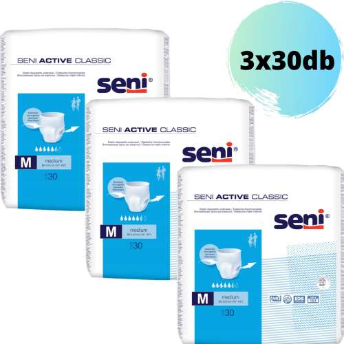 Scutece pentru adulti Seni Active Classic Medium 2 80-110cm - Pachet mare (3x30buc)