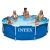 Family enjoying Intex Metal Frame Pool, summer fun