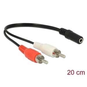 Delock 20cm RCA - 3,5 mm Jack audió kábel - RCA kábel
