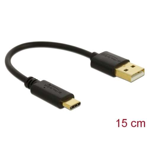 Delock Charger cable USB Type-A - USB Type-C with 15 cm