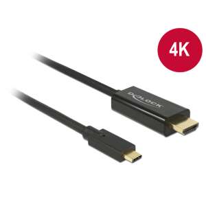 Delock USB-C auf HDMI Kabel, 4K 30Hz, 2m, schwarz - USB-Kabel