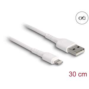 Delock USB töltő kábel iPhone , iPad , iPod  eszközökhöz fehér 30 cm 57349487 