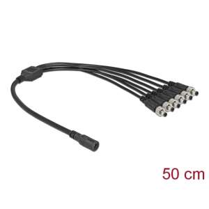 Delock DC elosztó kábel, 1 anya - 6 apa csatlakozó, csavarható - DC kábel