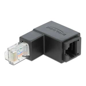 Delock Adapter RJ45, kąt 90 stopni, gniazdo na gniazdo, Cat.6 UTP - Kable i akcesoria