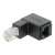 Delock Adapter RJ45, kąt 90 stopni, gniazdo na gniazdo, Cat.6 UTP