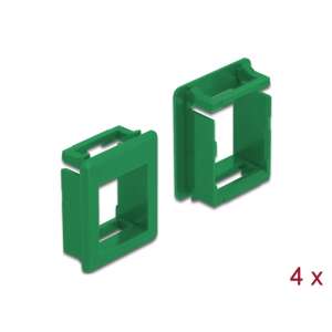 Delock Keystone modul tartó, zöld, 4 darabos - Keystone modul kiegészítő