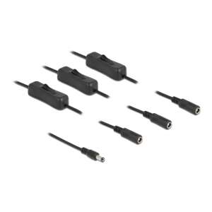 Delock DC tápkábel 5.5 x 2.1 mm kapcsolóval - 1 méter - DC kábel