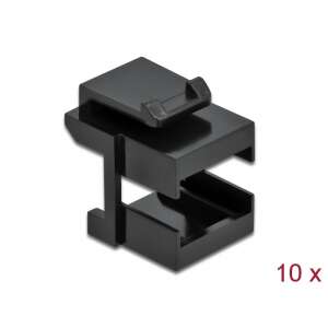 Delock Keystone fedél optikai szálas csatlakozókhoz, fekete, 10 darab - Keystone modul kiegészítő