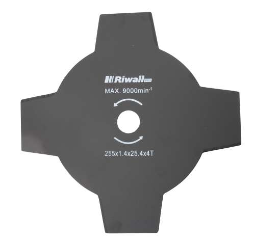 Нож за косачка с двигател Riwall PRO с 4 остриета, 255mm, вътрешен отвор 25,4mm, дебелина 1,4mm