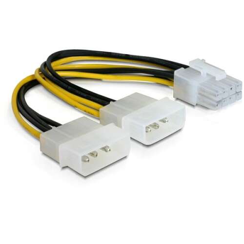 Delock PCI Express 8-Pin auf 2x Molex Stromkabeladapter