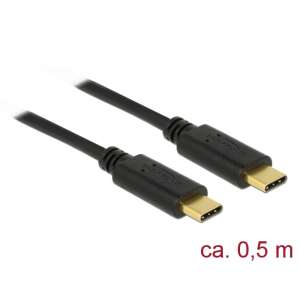 Delock USB 2.0 Typ-C auf Typ-C Kabel, 0,5 m, PD 5A, E-Marker - Sensorkabel