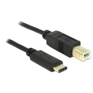 Delock USB Type-C to USB 2.0 B-type cable, 2m, black - Delock USB Adapter