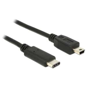 Delock USB Type-C to USB 2.0 Mini-B cable, 0.5m, black - USB Cable