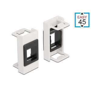 Delock Easy 45 Keystone modul tartó, fehér és fekete - Keystone modul kiegészítő