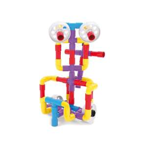 Quercetti Tubation Wheels Bauspielzeug, bunte Rohre und Verbinder, baue einen Roboter mit Rädern - Plastikbausteine