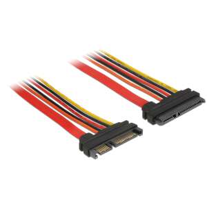 Delock Bovítokábel, SATA, 6 Gb/s, 22 tus csatlakozó &gt; SATA 22 tus aljzat (3,3 V + 5 V + 12 V), 50 cm 57351462 