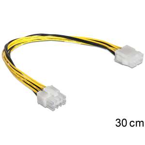 Delock 8-pin EPS extension power cable, male to female, 30cm - Computers and Accessory