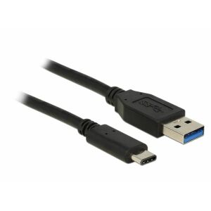 Delock USB 3.1 Gen 2 A to USB-C Cable, 1m, Black - Data Cable