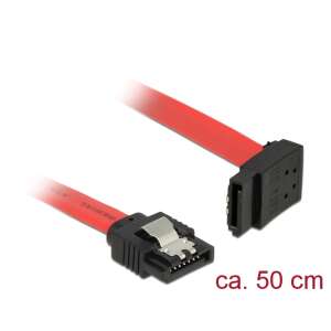 Delock 6 Gb/s sebességet biztosító SATA-kábel egyenes csatlakozódugóval &gt; felfelé néző SATA-csatlako 91248666 