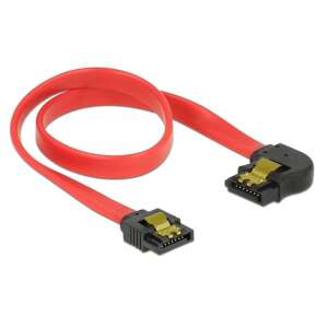 Delock 6 Gb/s SATA cable with straight connector > left-angled SATA connector - Cable