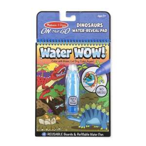 Melissa & Doug On The Go Water Wow! Динозаври Таблетка за Рисуване с Вода, 4 Многократни Таблици & Презареждащо се Водно Перо - Melissa & Doug