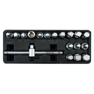 YATO Olajleeresztő kulcskészlet 18 részes 3/8 col
