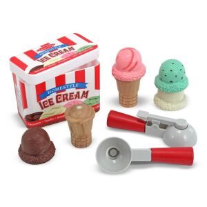 Melissa & Doug Scoop and Stack Eiswaffel-Spielset Komponenten - Melissa & Doug