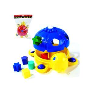 Csodateknős - Simba jucărie de sortare a formelor pentru bebeluși, cu o broască țestoasă colorată cu o carapace care se deschide pentru a dezvălui găuri de sortare a formelor și include blocuri de diferite forme - Jocuri de sortare a formelor