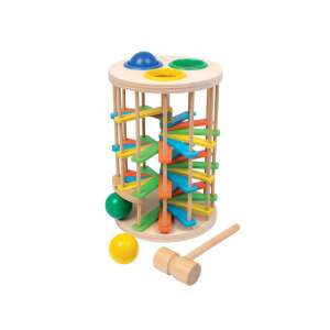 Small Foot Torony Holzhammerspielzeug mit Bällen und Turm - Schaukelpferde, Schaukeltiere und Entwicklungsspiele für Kinder im Kindergartenalter