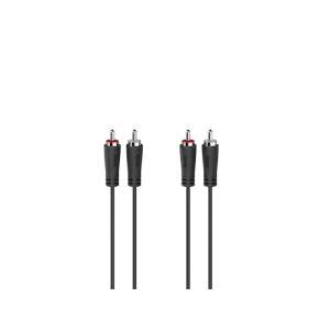 Kabel audio Hama FIC 2RCA-2RCA 1,5m, czarny - Kabel RCA