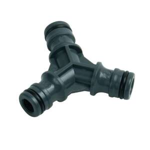 Conector de furtun în formă de Y Daye DY8015, plastic gri, 3 ieșiri - Racorduri pentru furtunuri