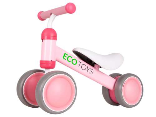 Ecotoys Mini 2in1 négykerekű Futóbicikli #rózsaszín 31525164