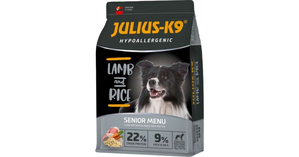 Julius K9 Hypoallergenic Senior Lamb And Rice 3 Kg Pepitahu